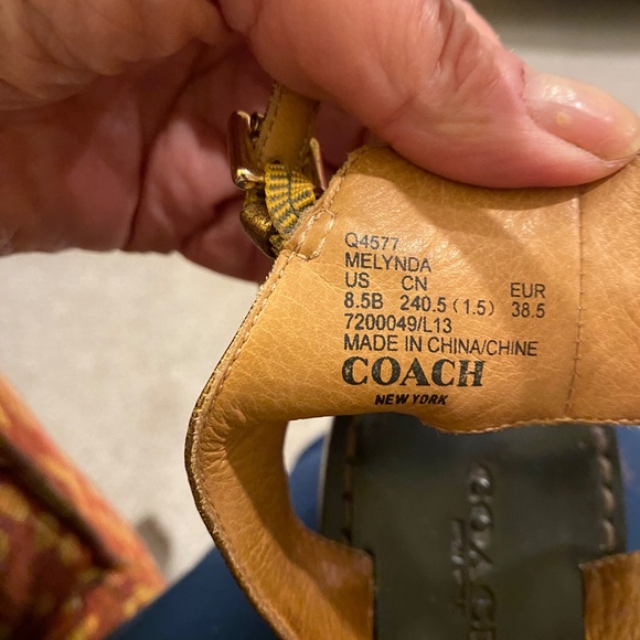 Coach “Melinda” Metallic Gold Sandals – Size 8.5 - Picture 2 of 2